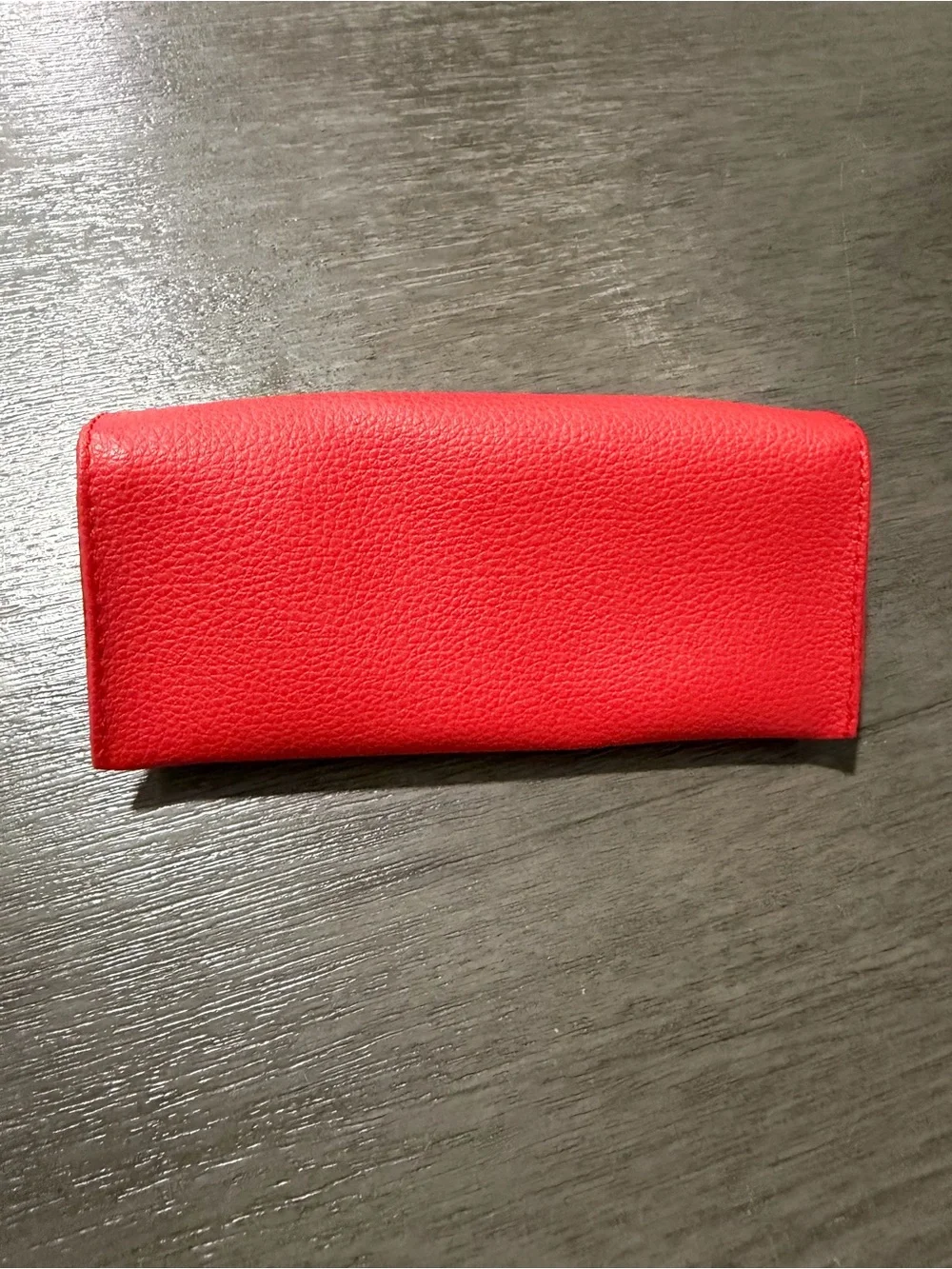 GUESS Red Pebbled Clutch Glasses Case